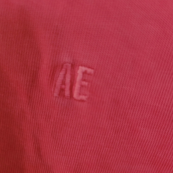 American Eagle Red Acid Washed Long Sleeve Standar Fit Tee Size Large - Picture 4 of 7